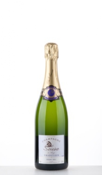 De Sousa et Fils, Champagne Demi-Sec Tradition, Champagner, 750 ml, Chardonnay, Pinot Noir/Spätburgunder, Bio